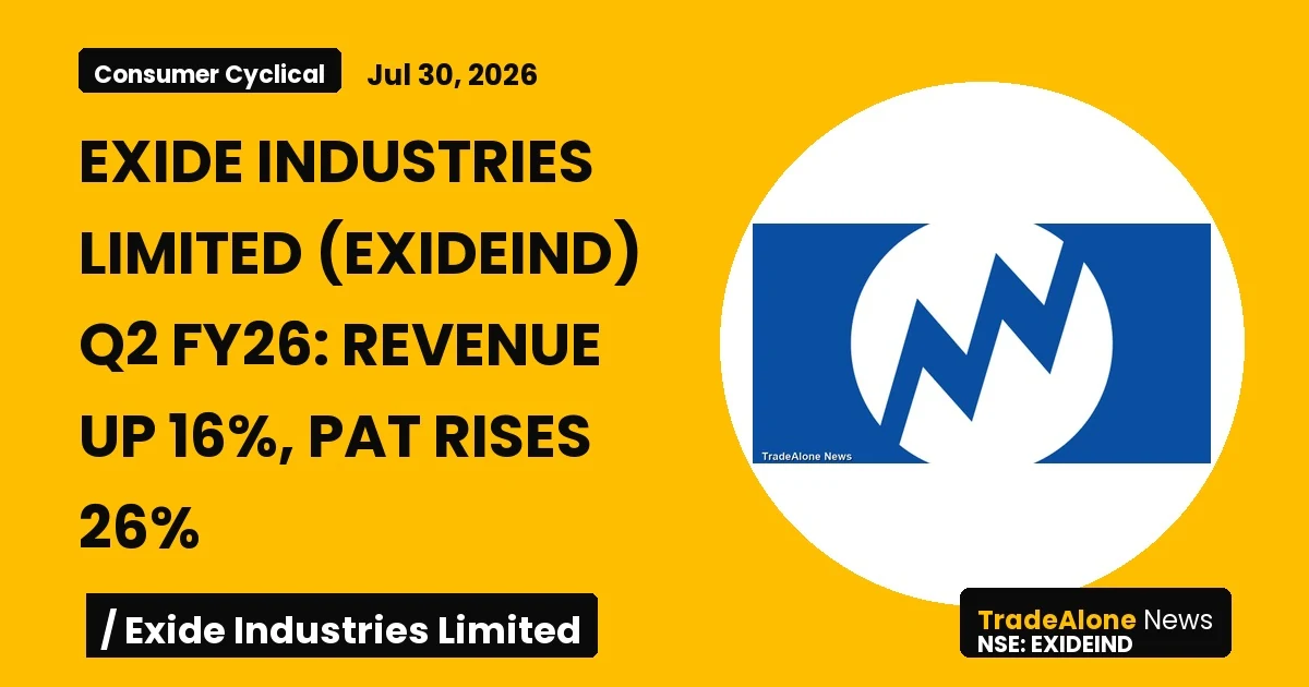Exide Industries Limited Exideind Q2 FY26 Results