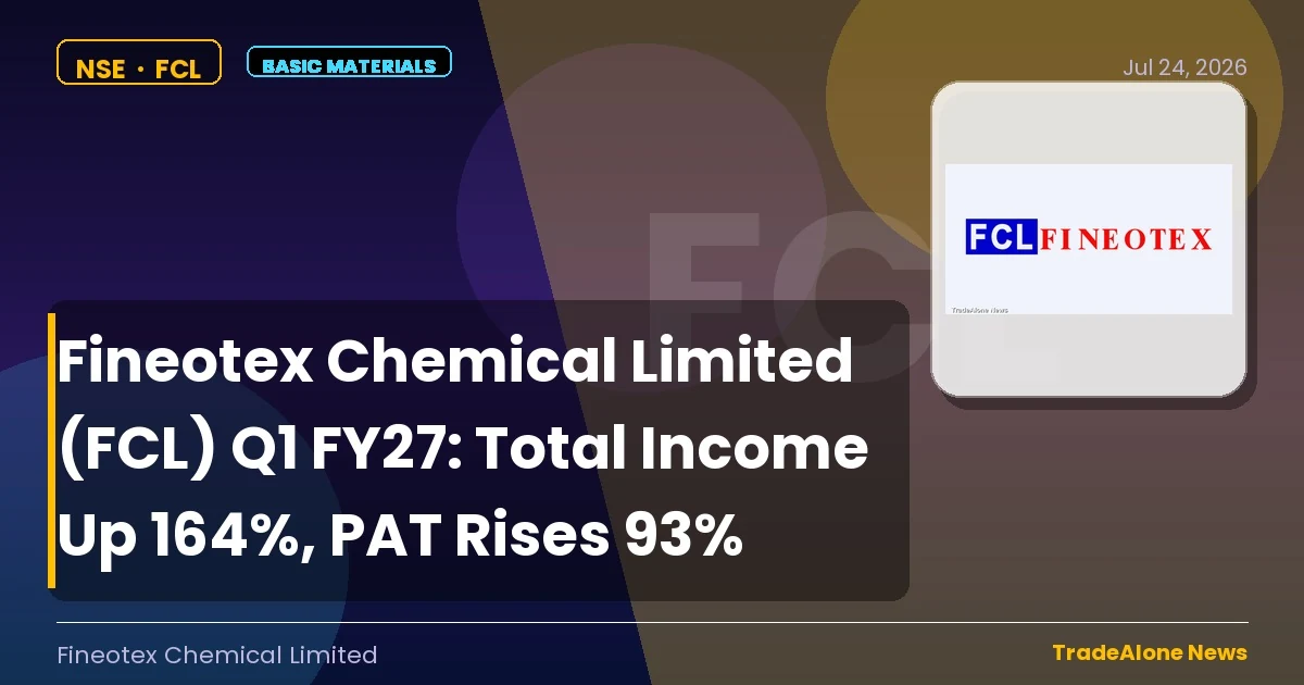 Fineotex Chemical Limited Q1 FY27 Earnings