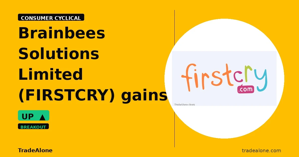 Brainbees Solutions Limited FIRSTCRY gains 5% intraday