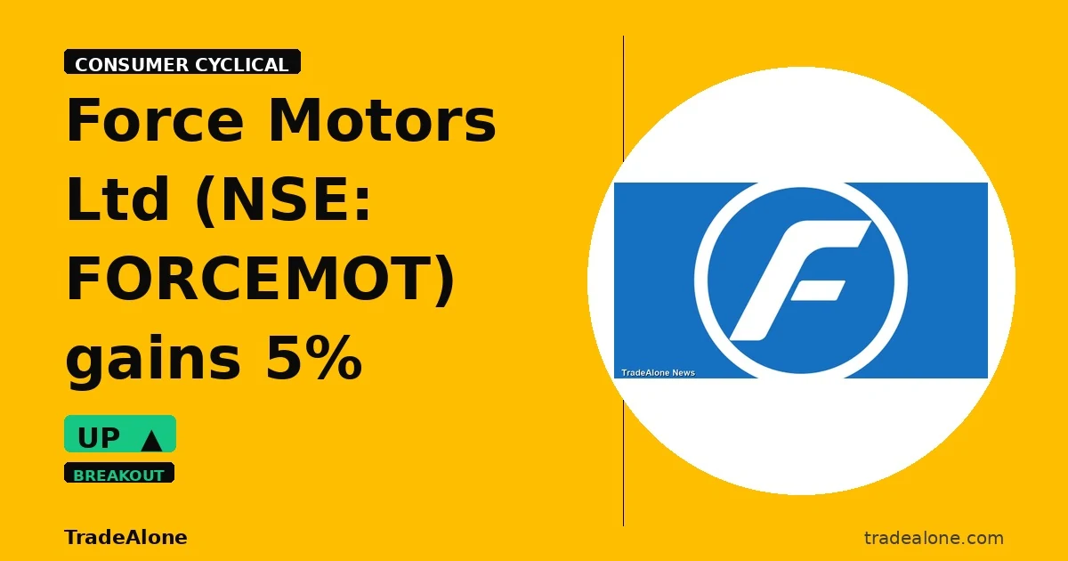 Force Motors Ltd FORCEMOT gains 5% intraday