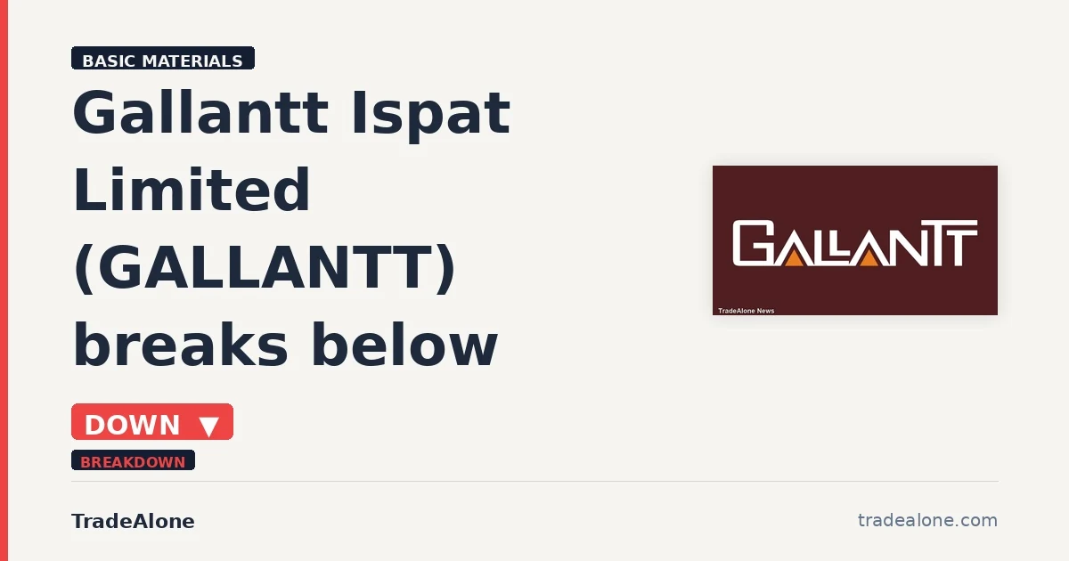 Gallantt Ispat Limited GALLANTT breaks below support