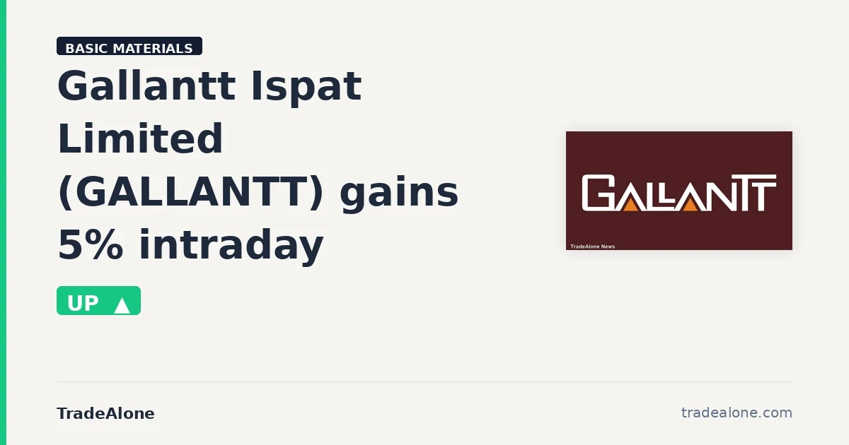 Gallantt Ispat Limited GALLANTT intraday gain