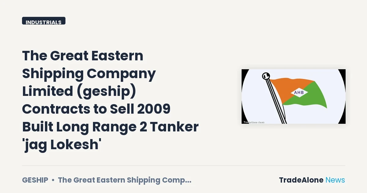 The Great Eastern Shipping Company Limited Geship Q2 FY27 Tanker Sale
