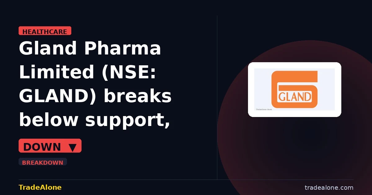 Gland Pharma Limited NSE GLAND breaks below support