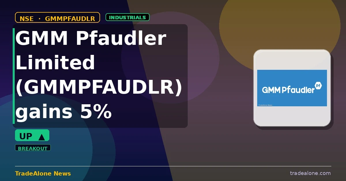 GMM Pfaudler Limited GMMPFAUDLR gains 5% intraday