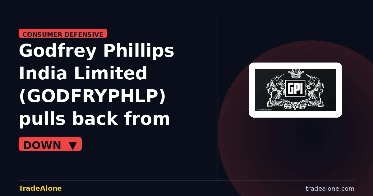 Godfrey Phillips India Limited GODFRYPHLP 5% fall intraday