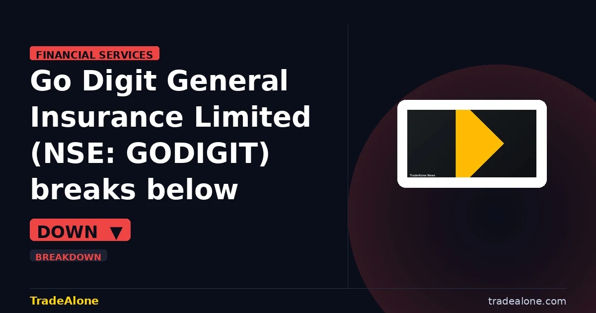 Go Digit General Insurance Limited GODIGIT breaks below support
