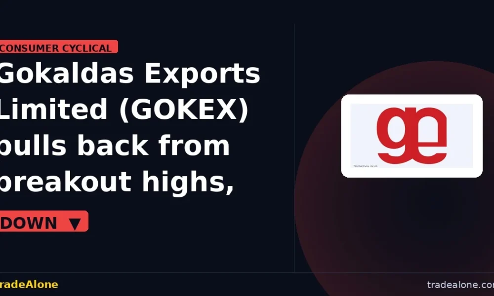 Gokaldas Exports Limited GOKEX retraces post-breakout gains