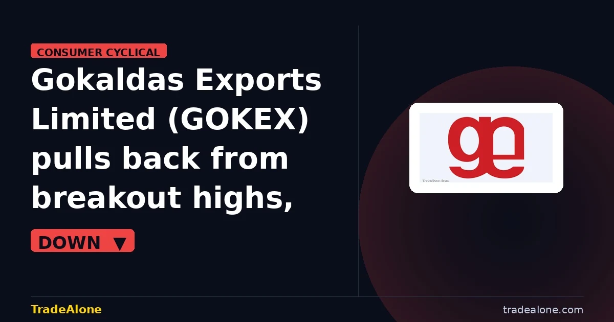 Gokaldas Exports Limited GOKEX retraces post-breakout gains