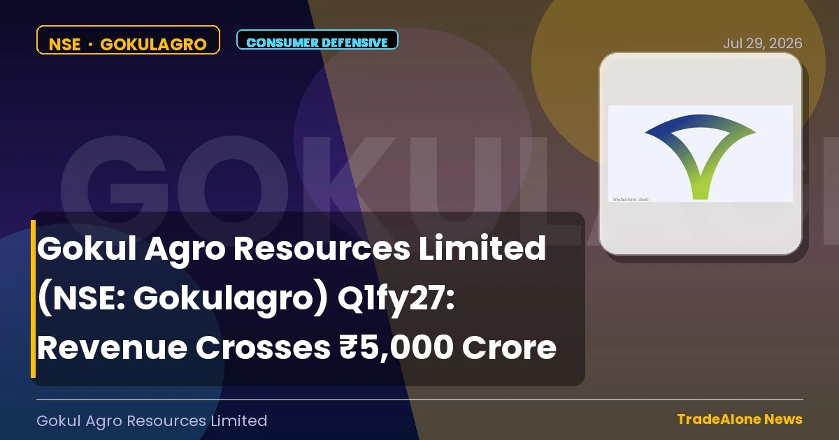 Gokul Agro Resources Limited NSE Gokulagro Q1fy27 Earnings