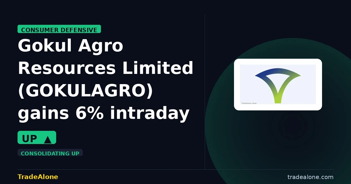 Gokul Agro Resources Limited GOKULAGRO gains 6% intraday