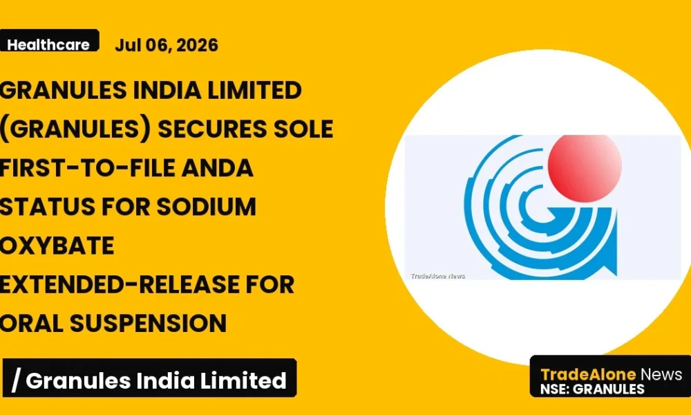Granules India Limited Granules Sole First-to-file ANDA Status