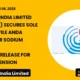 Granules India Limited Granules Sole First-to-file ANDA Status