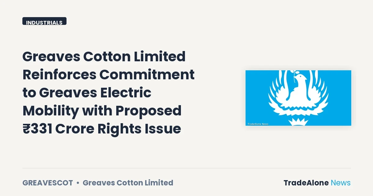 Greaves Cotton Limited Greavescot Q3 FY26 Rights Issue