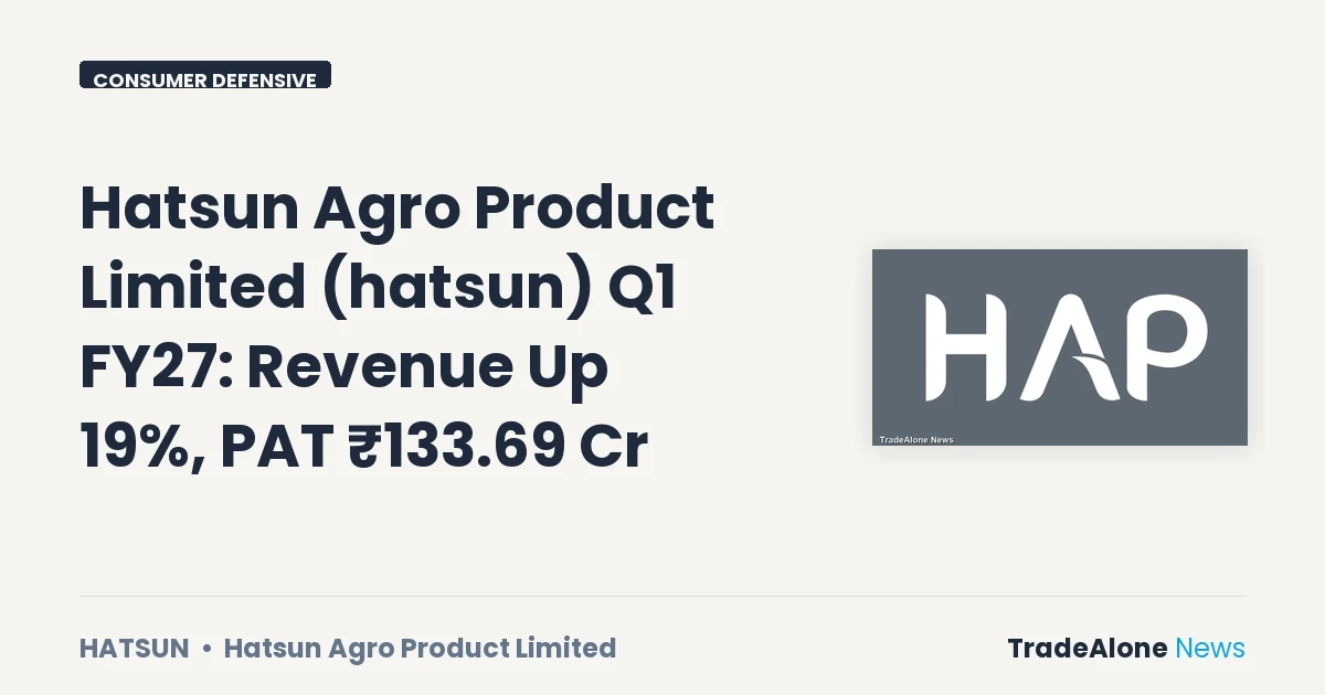 Hatsun Agro Product Limited FY27 Q1 Results