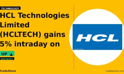 HCL Technologies Limited HCLTECH gains 5% intraday
