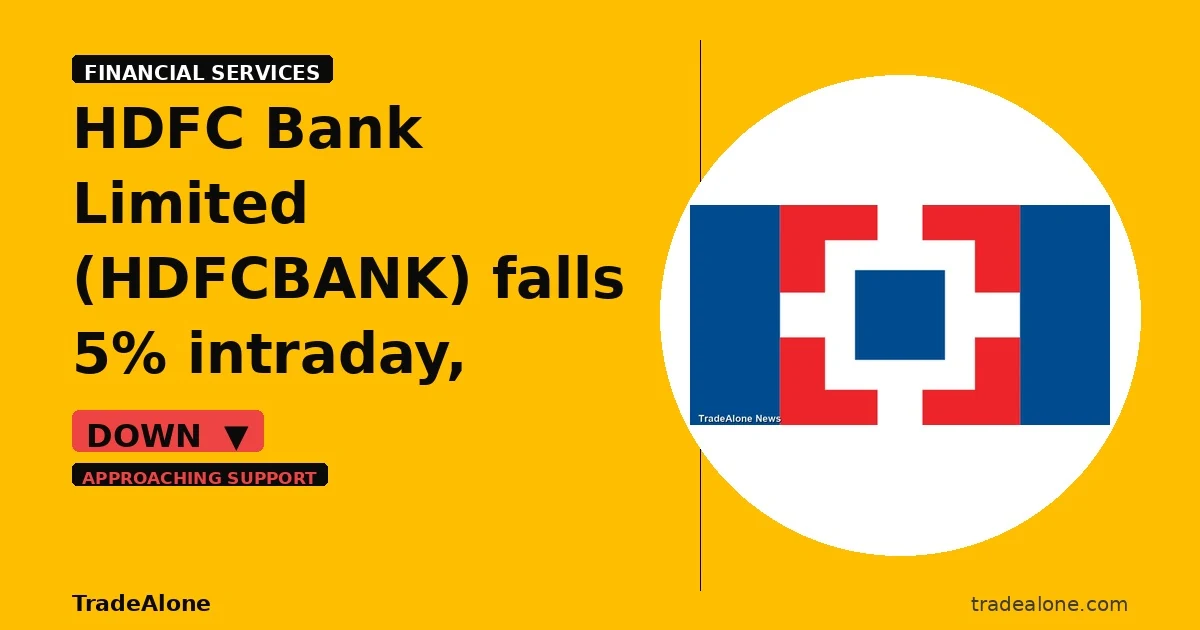 HDFC Bank Limited HDFCBANK approaching support