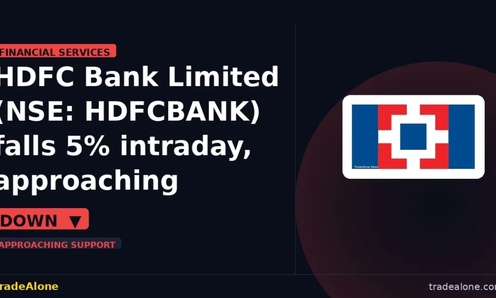 HDFC Bank Limited NSE:HDFCBANK approaching support