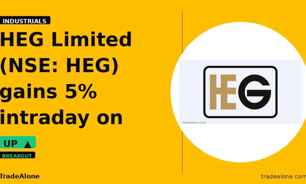 HEG Limited NSE HEG gains 5% intraday