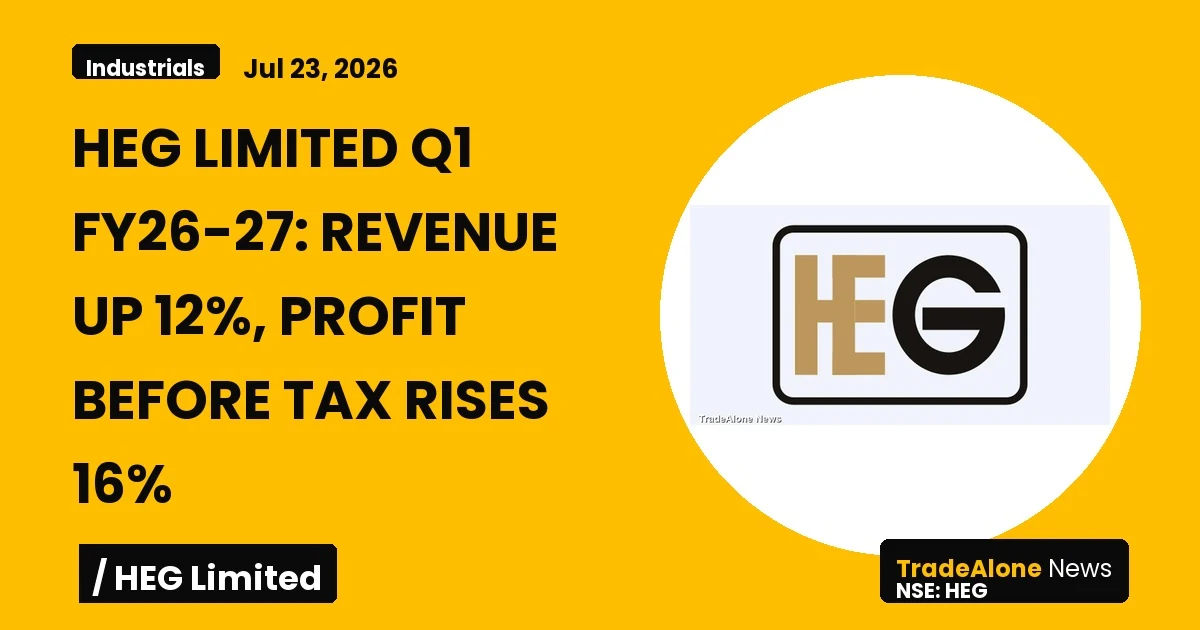 Heg Limited NSE HEG Q1 Fy26-27 Results