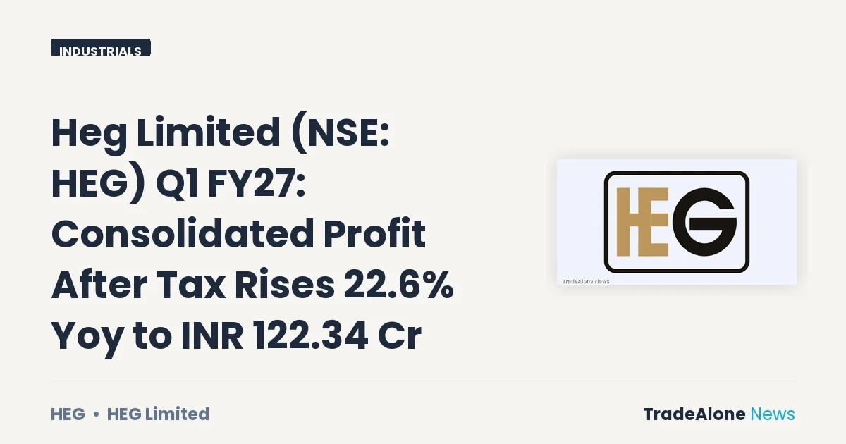 Heg Limited NSE HEG Q1 FY27 Results