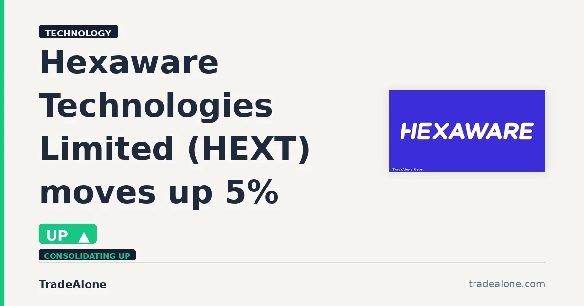 Hexaware Technologies Limited HEXT moves up 5% intraday