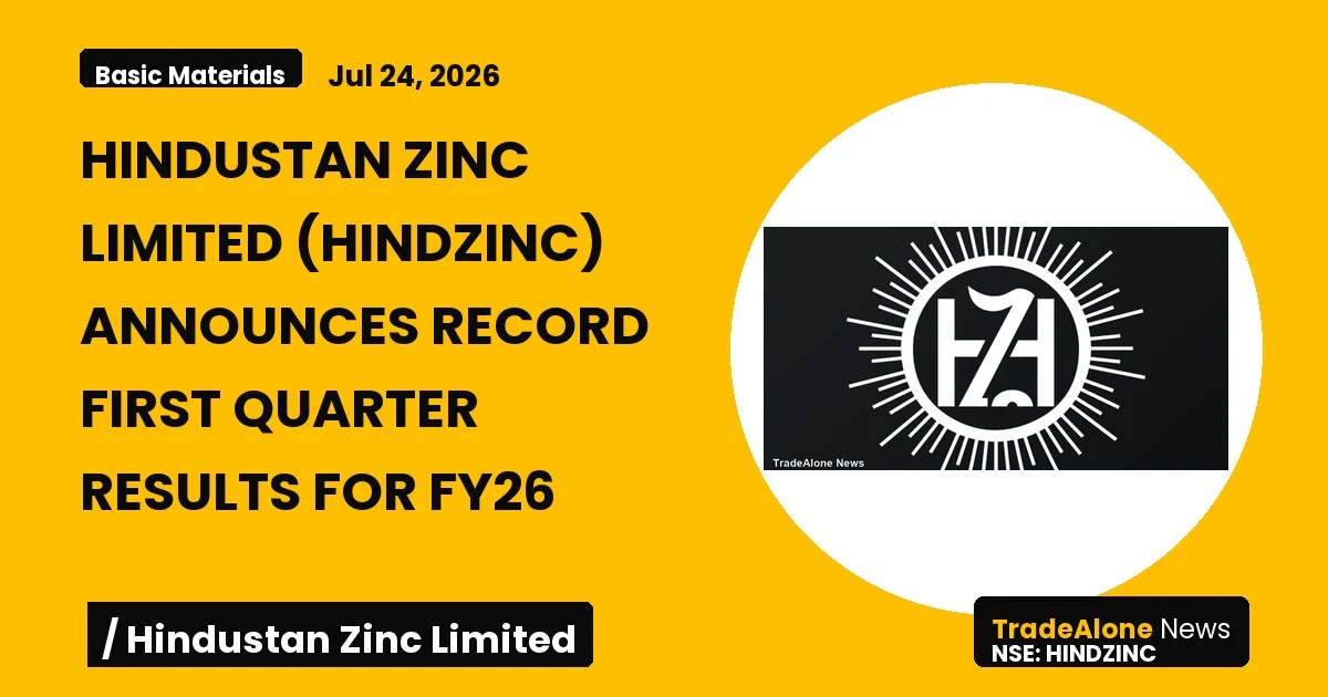 Hindustan Zinc Limited Hindzinc Q1 FY26 Results