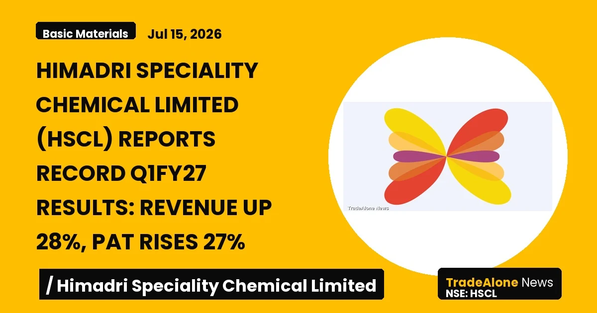 Himadri Speciality Chemical Limited HSCL Q1fy27 Results