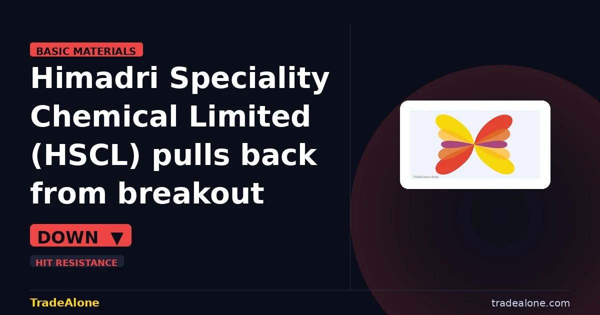 Himadri Speciality Chemical Limited HSCL falls 5% intraday
