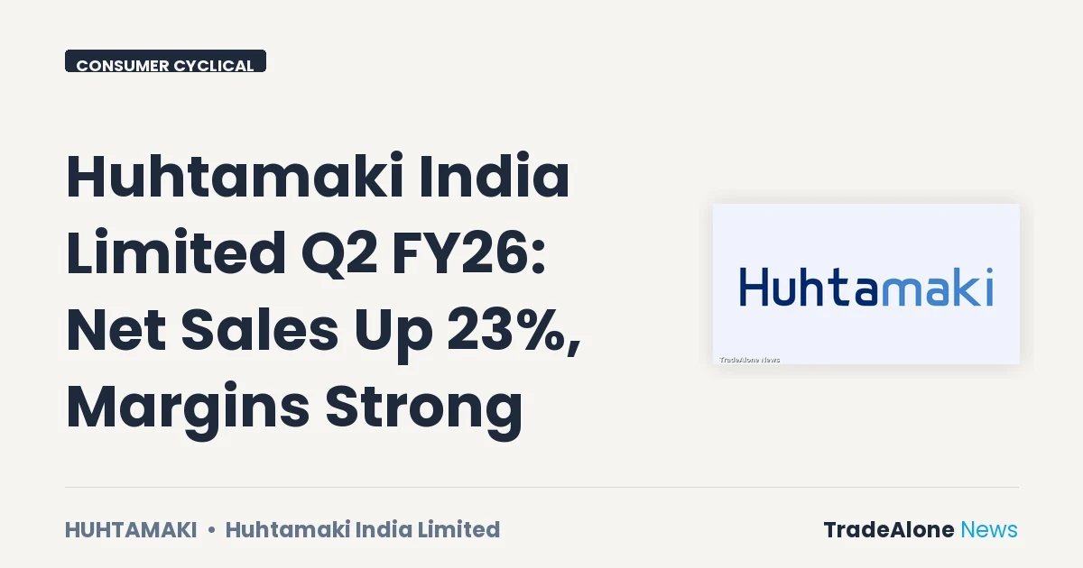 Huhtamaki India Limited Huhtamaki Q2 FY26 Results