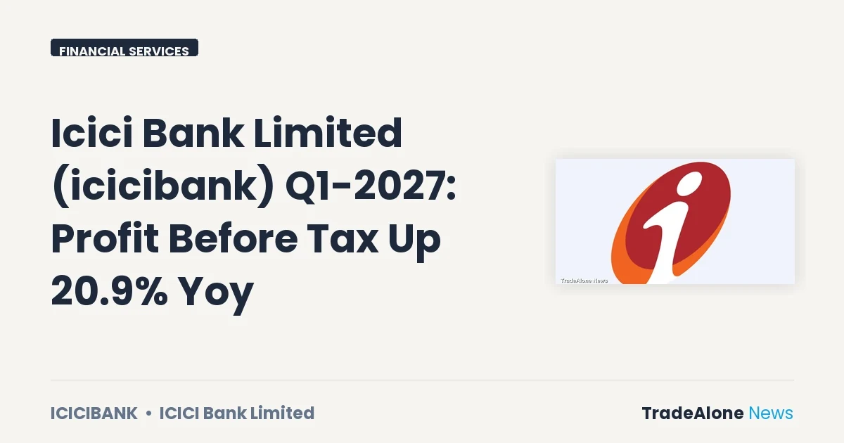 Icici Bank Limited Icicibank Q1-2027 Results