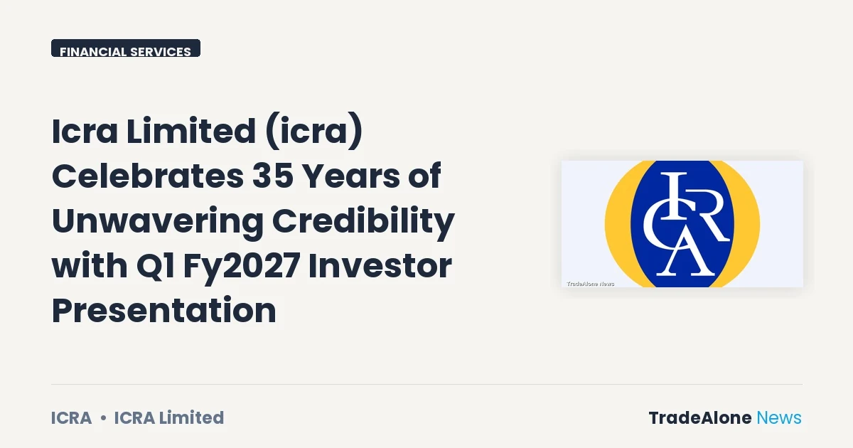 Icra Limited ICRA Q1 Fy2027 Results