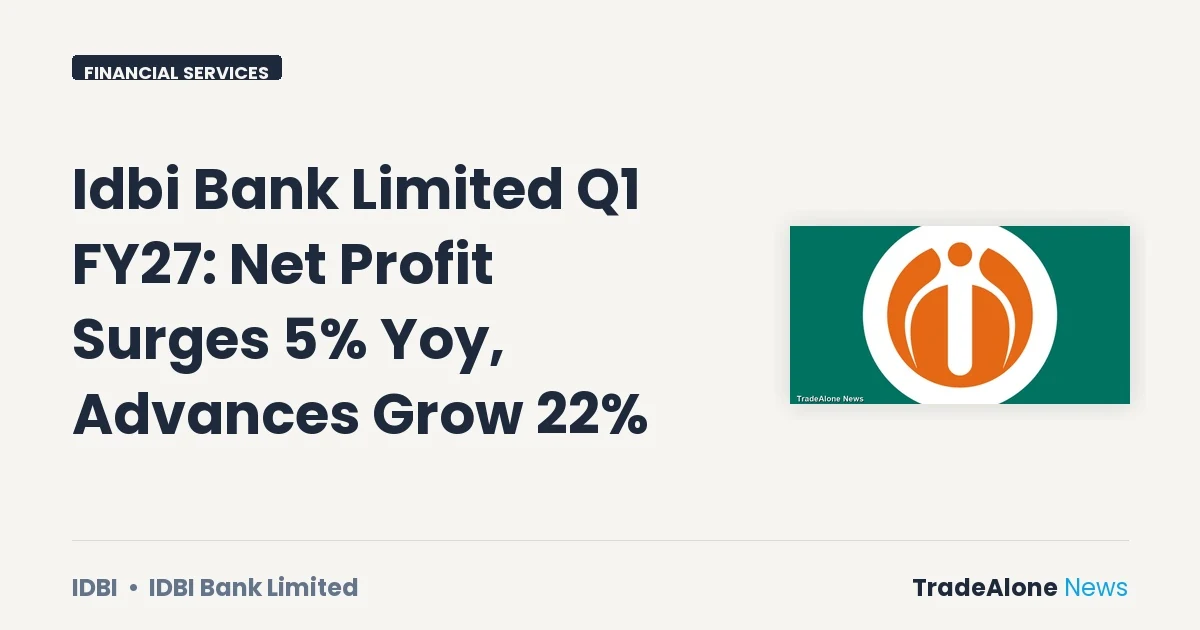 Idbi Bank Limited Q1 FY27 Results