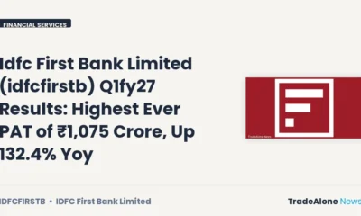 Idfc First Bank Limited Idfcfirstb Q1fy27 Results