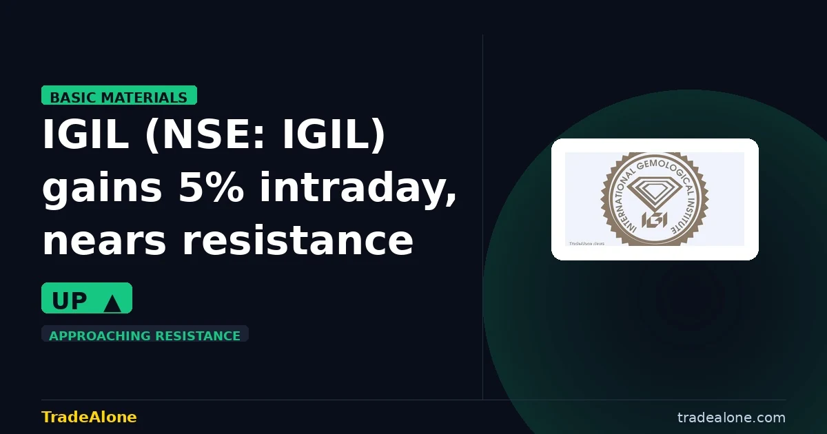 International Gemological Institute Limited NSE: IGIL nears resistance