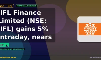 IIFL Finance Limited NSE IIFL gains 5% nears resistance