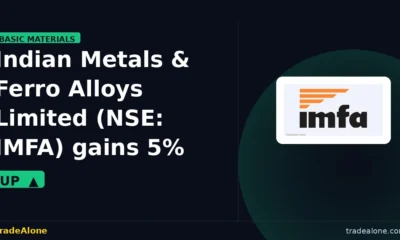 Indian Metals & Ferro Alloys Limited IMFA gains 5%