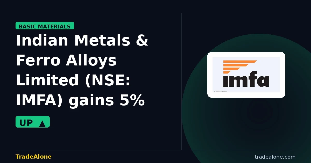 Indian Metals & Ferro Alloys Limited IMFA gains 5%