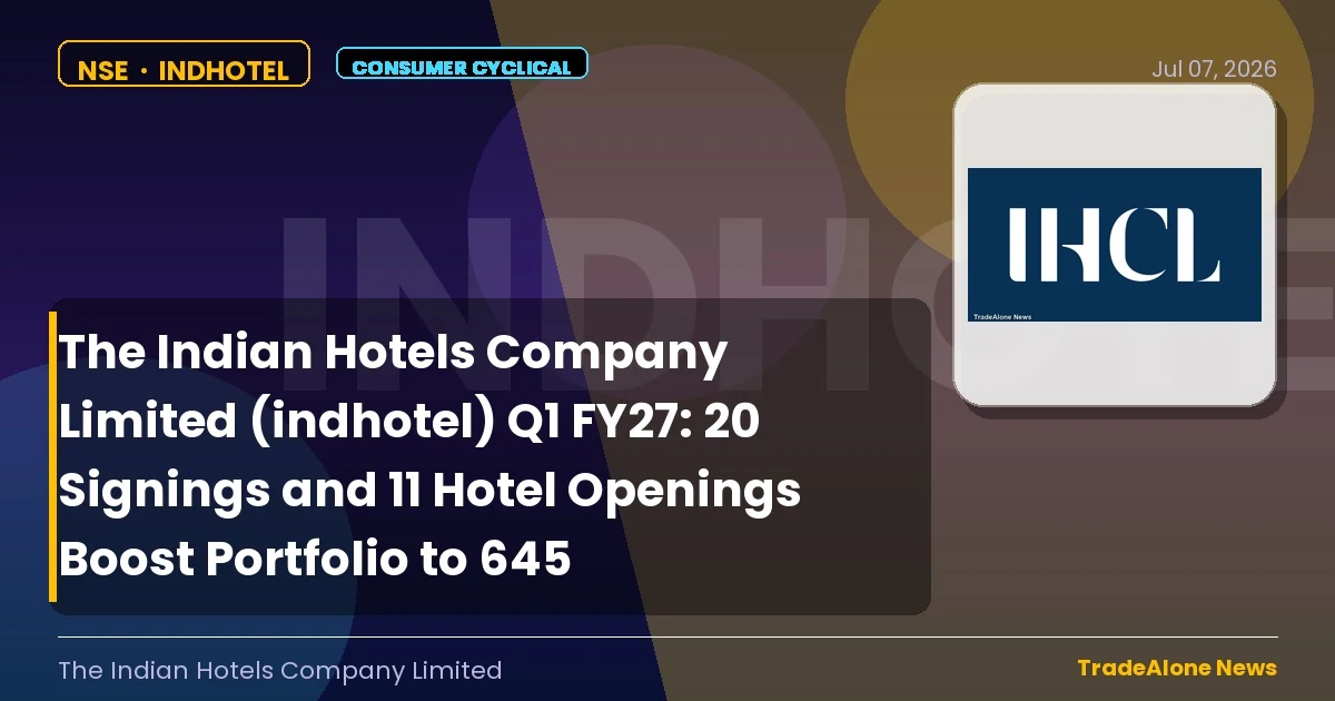 The Indian Hotels Company Limited Indhotel Q1 FY27 Brandscape