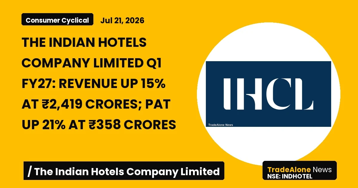 The Indian Hotels Company Limited Indhotel Q1 FY27 Results