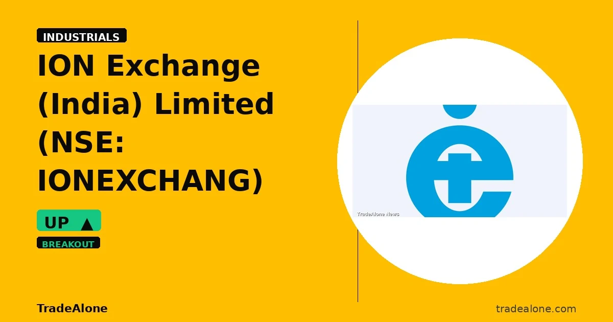 ION Exchange (India) Limited IONEXCHANG breaks out