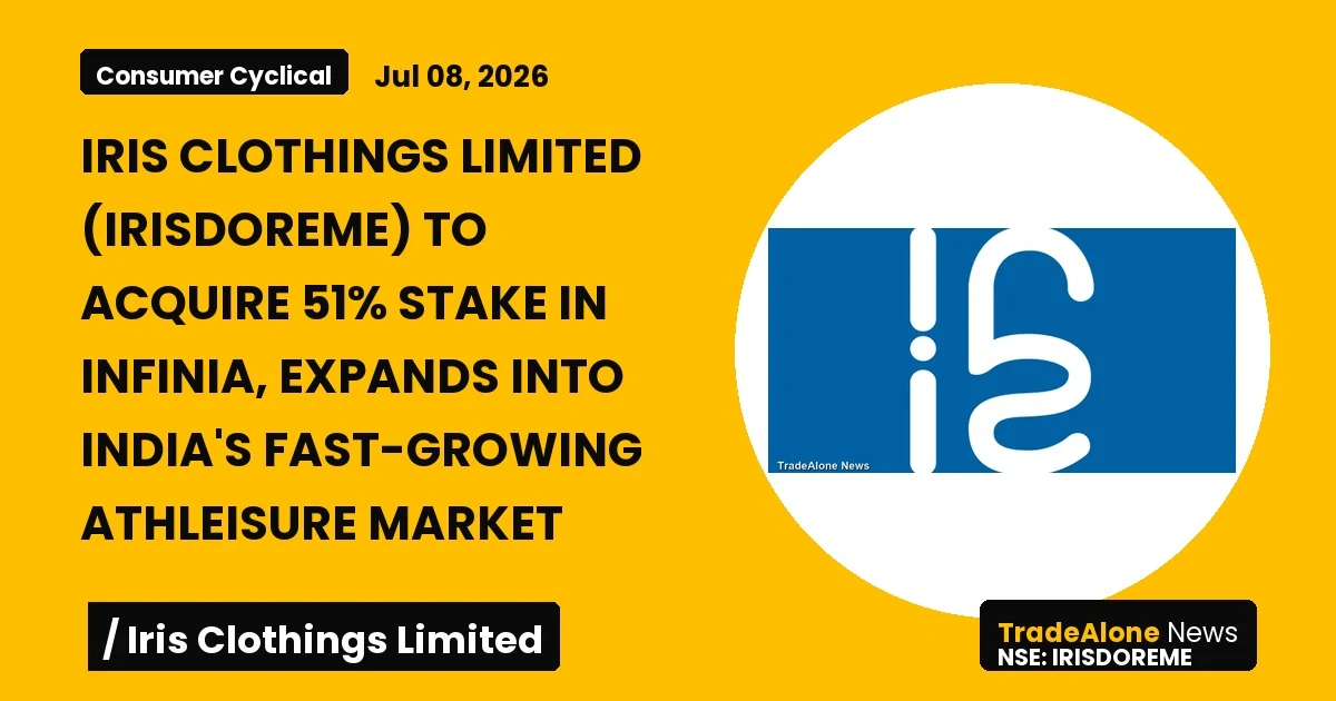 Iris Clothings Limited Irisdoreme July 2026 Acquisition