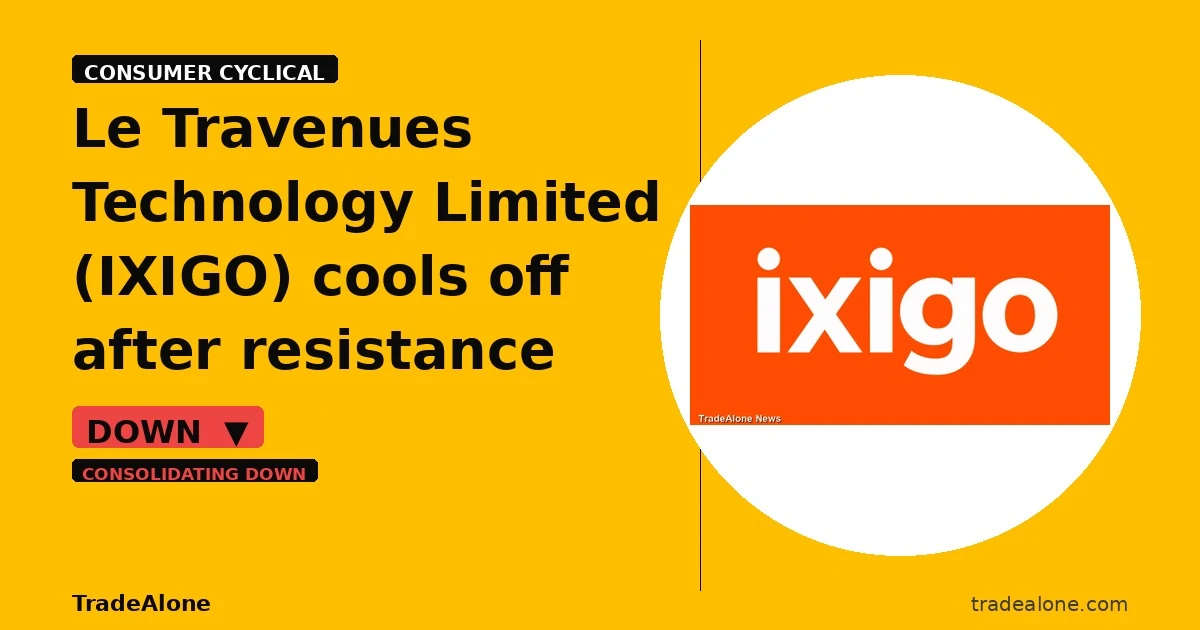 Le Travenues Technology Limited IXIGO pulls back from breakout highs