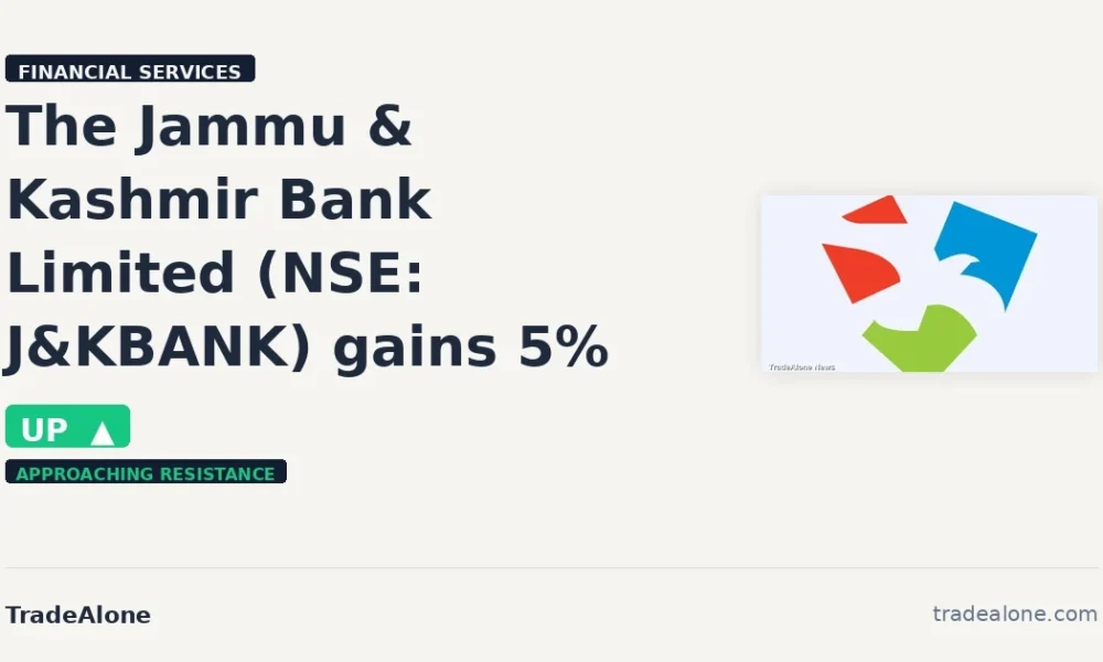 The Jammu & Kashmir Bank Limited NSE: J&KBANK tests resistance