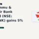 The Jammu & Kashmir Bank Limited NSE: J&KBANK tests resistance