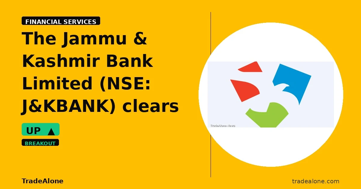 The Jammu & Kashmir Bank Limited NSE: J&KBANK clears resistance