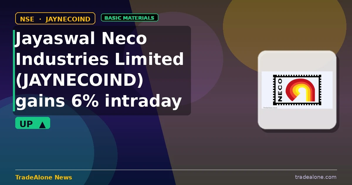 Jayaswal Neco Industries Limited JAYNECOIND gains 6%