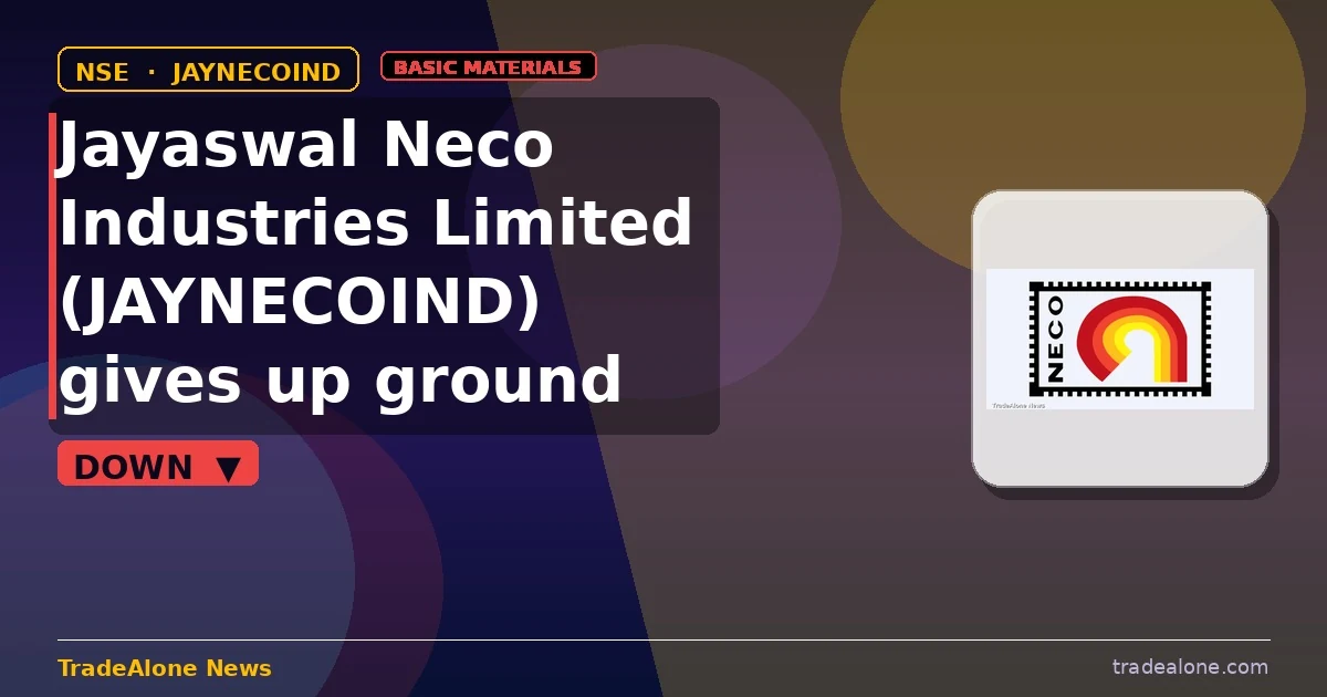 Jayaswal Neco Industries Limited JAYNECOIND pulls back from breakout highs