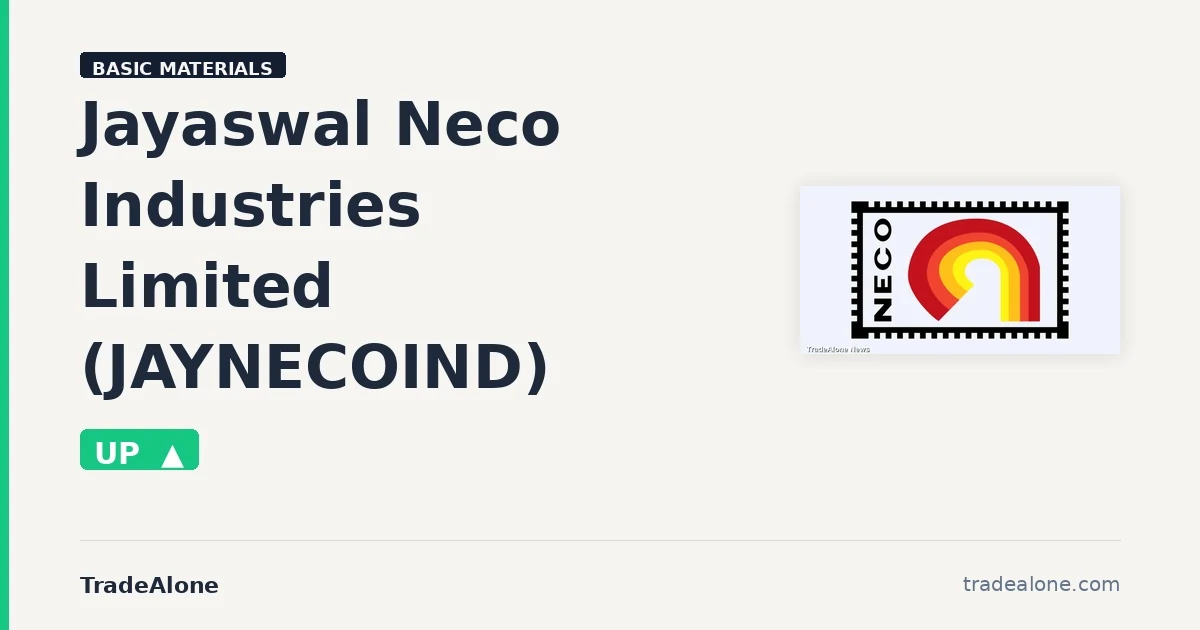 Jayaswal Neco Industries Limited JAYNECOIND gains 5% intraday