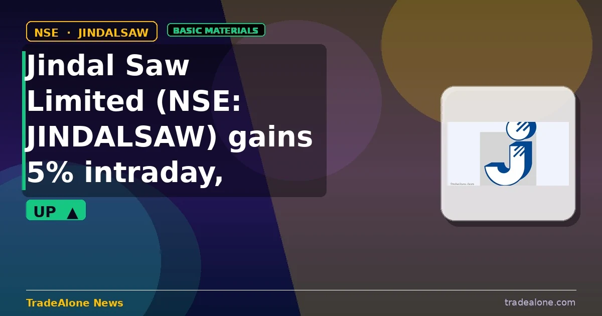Jindal Saw Limited NSE: JINDALSAW nears resistance